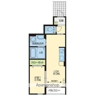 ビネガーゴールド【103号室】の間取り