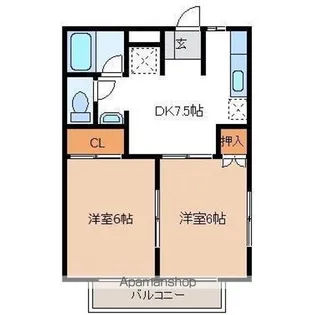 メゾンアイ【102号室】の間取り