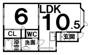 コーポ鈴木C【10号室】の間取り