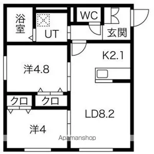 アートレータ琴似【2階】の間取り