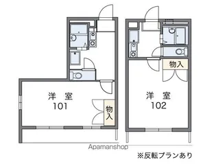 レオパレスイーストリバー【2階】の間取り