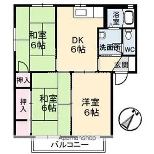 ハミングバード D棟【101号室】の間取り