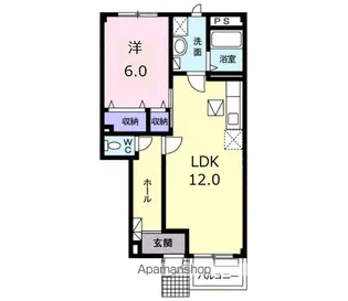 メゾン・クリスタルⅠ【1階】の間取り