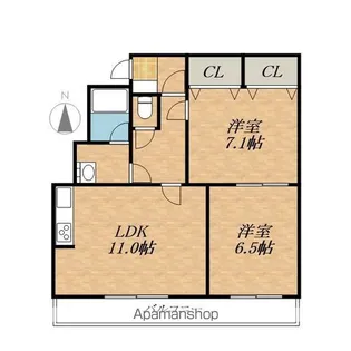 ドルシスⅠ【2階】の間取り