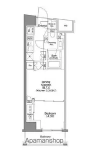 ザ・パークハビオSOHO代々木公園【5階】の間取り