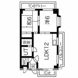 シャンポール天子田【4階】の間取り
