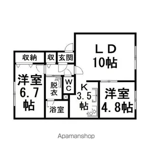 セジュール美山B【2階】の間取り