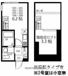 ハーミットクラブハウス東急日吉【1階】の間取り