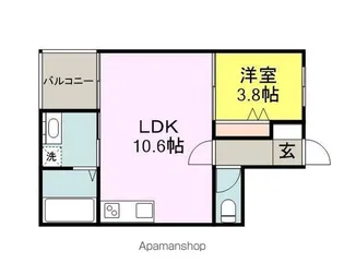 GRAN・A合川町【104号室】の間取り