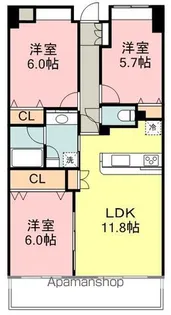 宮城県仙台市青葉区宮町5丁目【マンション】の間取り