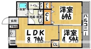 駅北ビル【503号室】の間取り