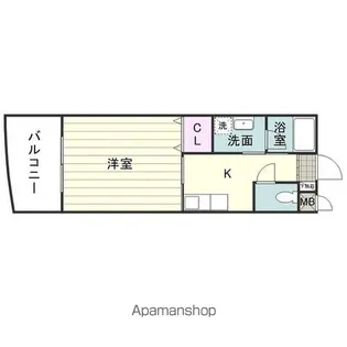 ブルースター天保山【203号室】の間取り