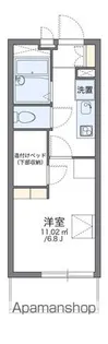 レオパレスWEST TOWN【305号室】の間取り