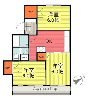 コート・フロリダB【206号室】の間取り