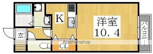 フラット 桃ヶ池【2階】の間取り