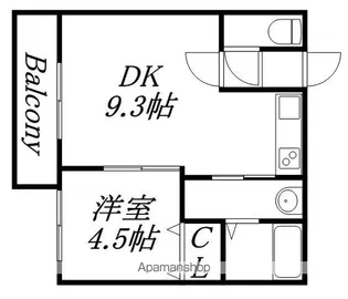 ルーエ琴似【2階】の間取り