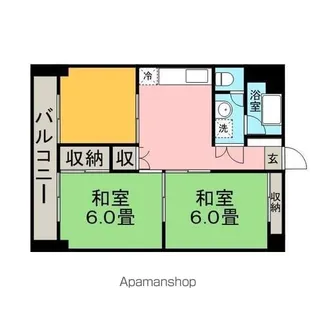 南福岡渡辺ビル【407号室】の間取り