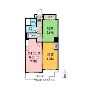 本町VILLA【501号室】の間取り