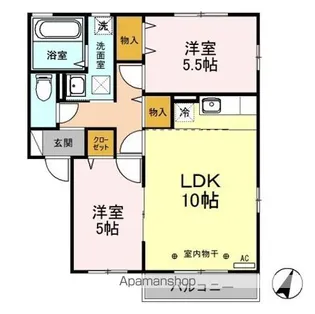 JーROOM妃 B【1階】の間取り