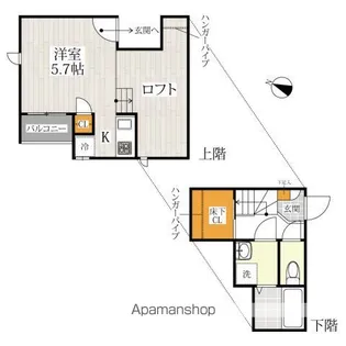 埼玉県さいたま市見沼区大字蓮沼【アパート】の間取り