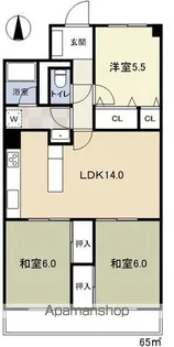 3LDKの間取り画像