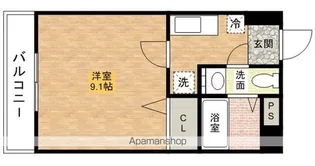 日之出ビル第2平尾【9階】の間取り