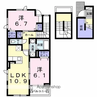 カーサ・エスカリエ【3階】の間取り