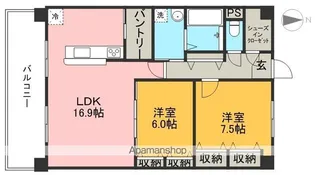 高知県高知市札場【マンション】の間取り