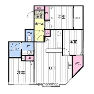 アルファスクエア南1西18【5階】の間取り