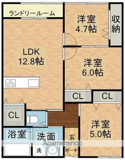 ビエナ片野【2階】の間取り