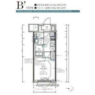 ディアレイシャス名古屋大須通【4階】の間取り