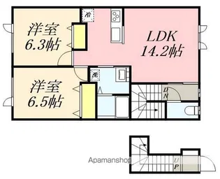 ネストインK【202号室】の間取り
