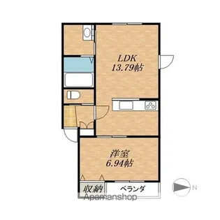 北海道帯広市西十七条南32丁目【アパート】の間取り