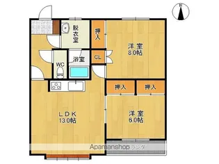 北親ハイツ3号【H号室】の間取り