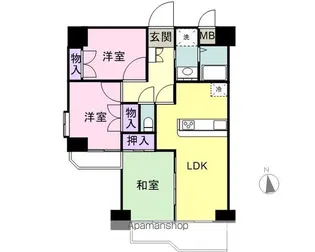 ライオンズマンション和歌山船戸【401号室】の間取り