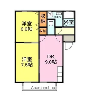 レーヴ綾羅木【101号室】の間取り