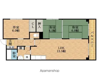 セルサス和泉【201号室】の間取り