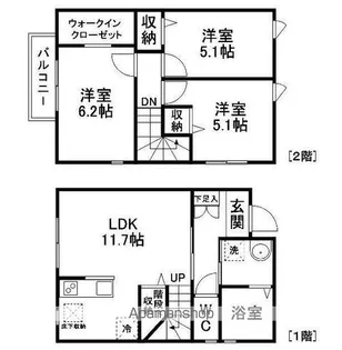 フォレストヒルズ 弐番館【1号室】の間取り