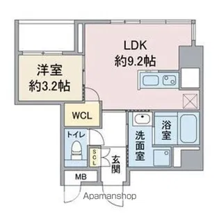 スリーアイランドタワー桜通葵【8階】の間取り