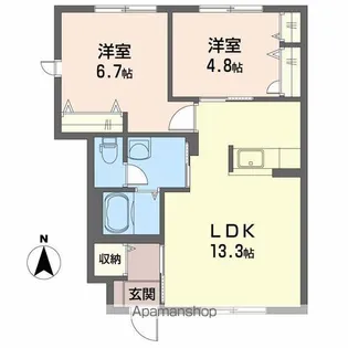 シャーメゾンK C棟【1階】の間取り