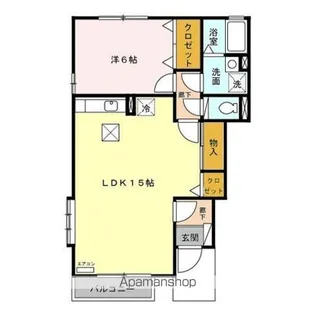 クレセント朝日 弐番館【1階】の間取り