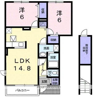 スタジオーネパルコA【1階】の間取り