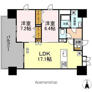 THE REJUVEPORT KISARAZU【9階】の間取り