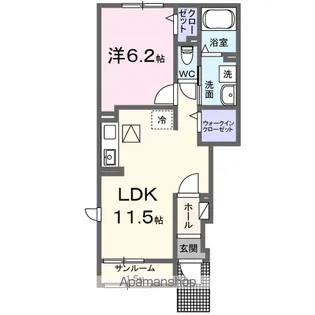 「仮称」クルール泉【1階】の間取り
