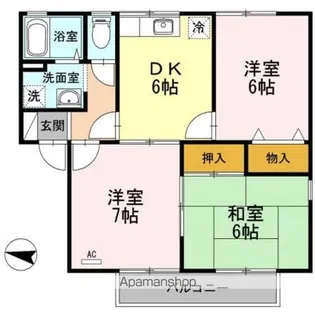 アムール A棟【2階】の間取り