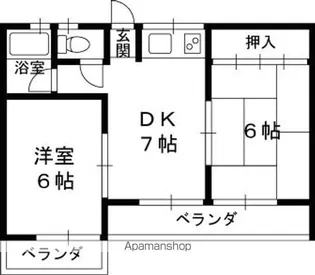 ウエストハイツ【2階】の間取り