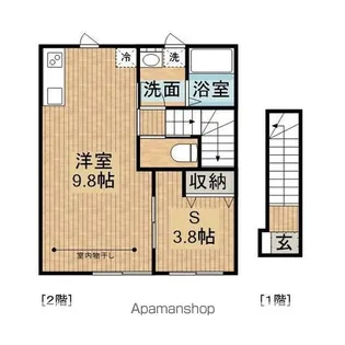 テゾーロ梨木C棟【2階】の間取り