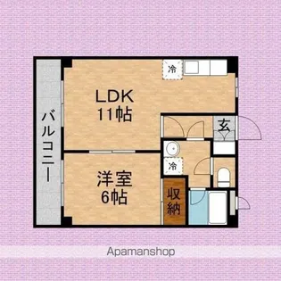 メゾンクレール【203号室】の間取り