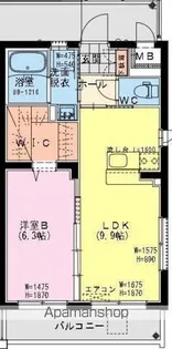 シャトレ末広【5階】の間取り