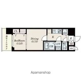 SーRESIDENCE日本橋QUALIER【1403号室】の間取り
